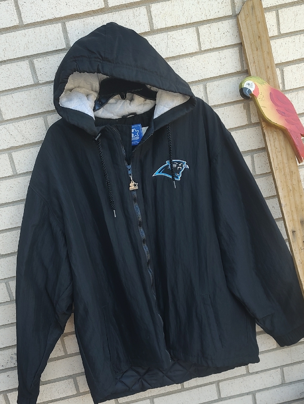 Carolina Panthers Black Pullover Hooded Jacket Me Mm Mm - Picture 6 of 10